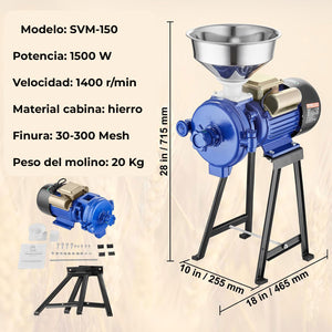 Molino Eléctrico para Alimentos Secos para Animales (SVM-150)